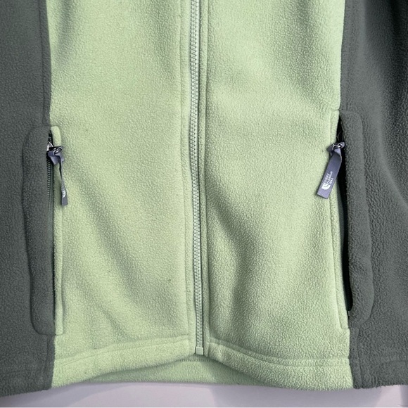 The North Face Fleece Two-Toned Green Full Zip Jacket Women's Size Small Regular - Picture 4 of 12
